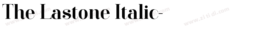 The Lastone Italic字体转换